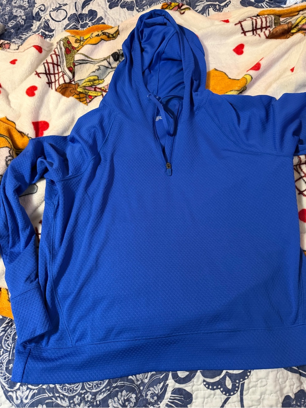 Xersion Men's Royal Blue Hooded Rash Guard Swim Top